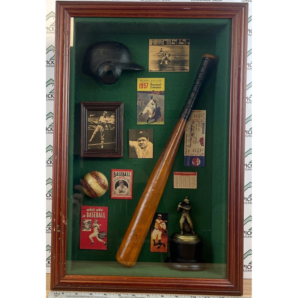 Babe Ruth Shadow Box Memorabilia "Vintage art"